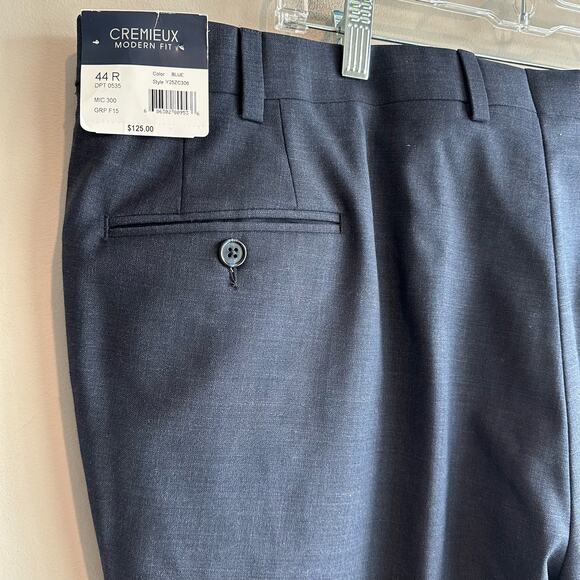 Daniel Cremieux Tobin Modern Fit Travel Smart Dress Pants Blue 44 - Picture 7 of 13